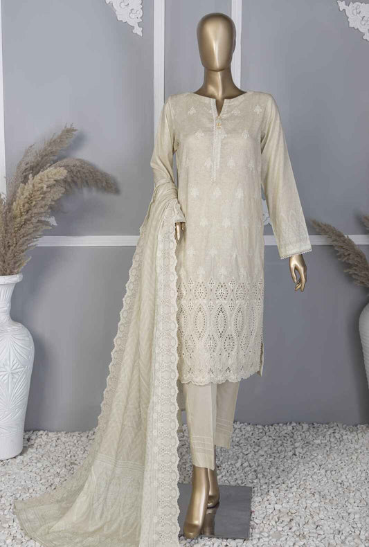 3 Piece Unstitched - Chikankari Embroidered Collection - CEC-725 Vol-02