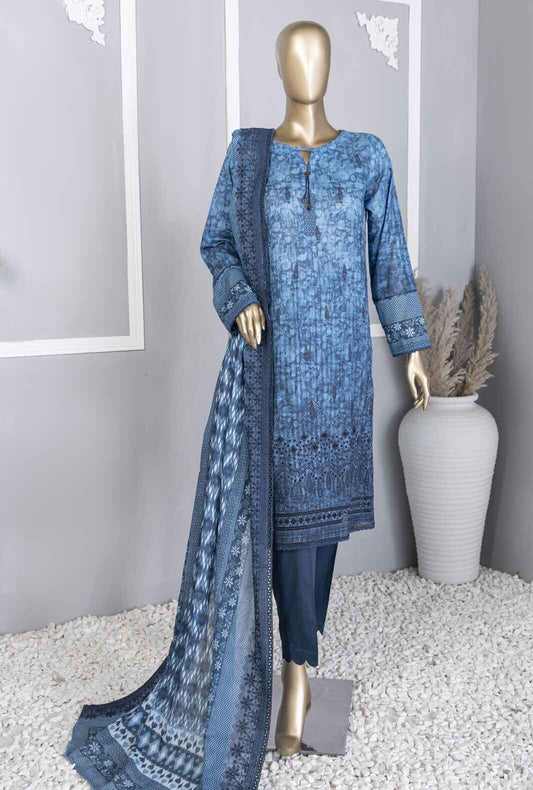 3 Piece Unstitched - Chikankari Embroidered Collection - CEC-770 Vol-02