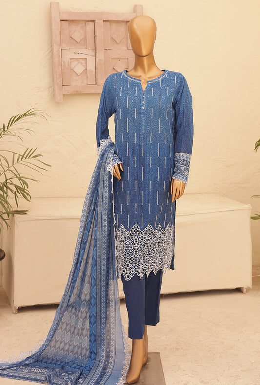 3 Piece Unstitched - Chikankari Embroidered Collection - CEC-772