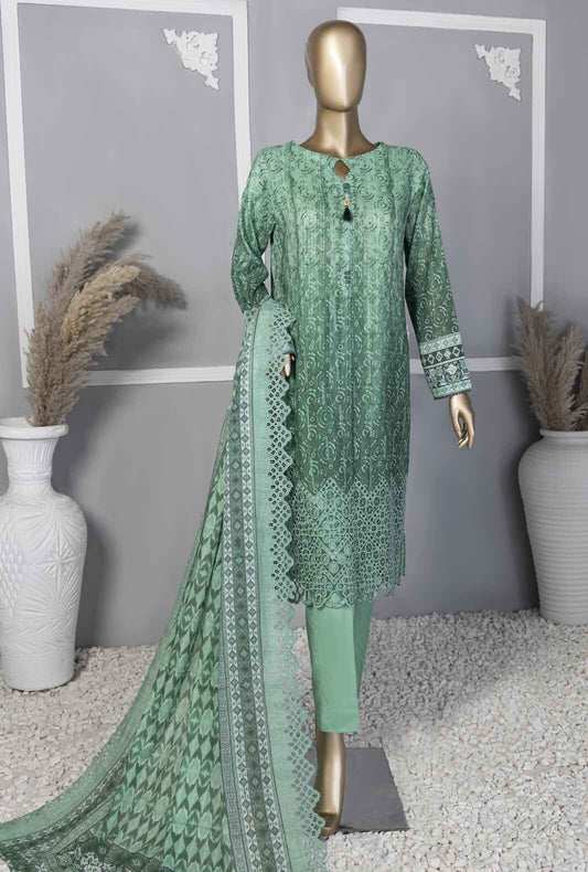 3 Piece Unstitched - Chikankari Embroidered Collection - CEC-774 Vol-02