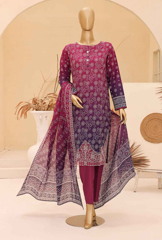 Chunri by HZ Textiles Embroidered Lawn Unstitched 3 Piece Suit CEC-922 - Summer Collection