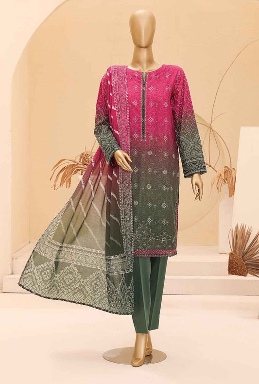 Chunri by HZ Textiles Embroidered Lawn Unstitched 3 Piece Suit CEC-923 - Summer Collection