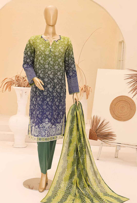 Chunri by HZ Textiles Embroidered Lawn Unstitched 3 Piece Suit CEC-924 - Summer Collection
