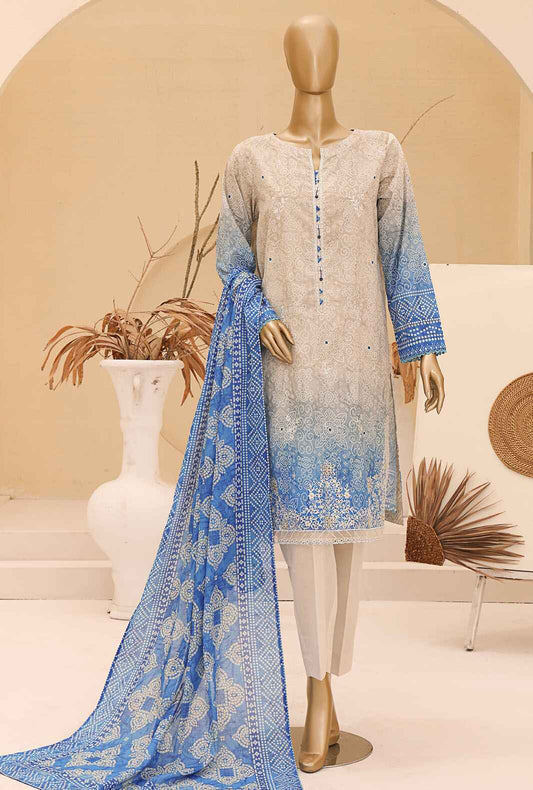 Chunri by HZ Textiles Embroidered Lawn Unstitched 3 Piece Suit CEC-925 - Summer Collection