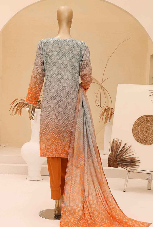 Chunri by HZ Textiles Embroidered Lawn Unstitched 3 Piece Suit CEC-926 - Summer Collection
