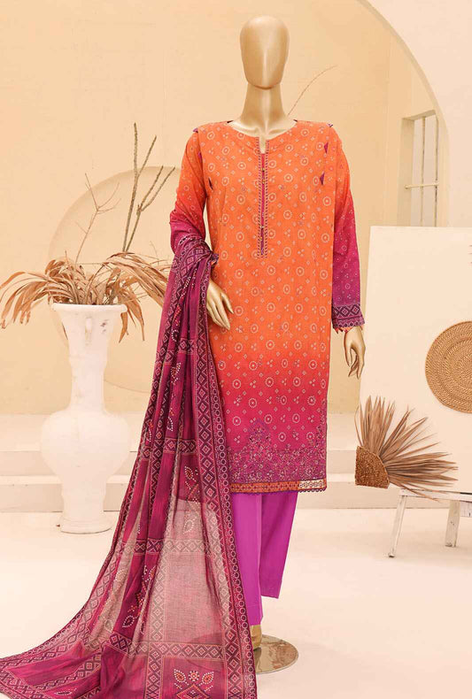 Chunri by HZ Textiles Embroidered Lawn Unstitched 3 Piece Suit CEC-927 - Summer Collection