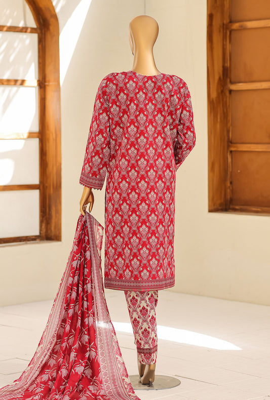 Daily Wear by HZ Textiles Embroidered Lawn Suit Unstitched 3 Piece Crimson Heritage-3132 Vol-02