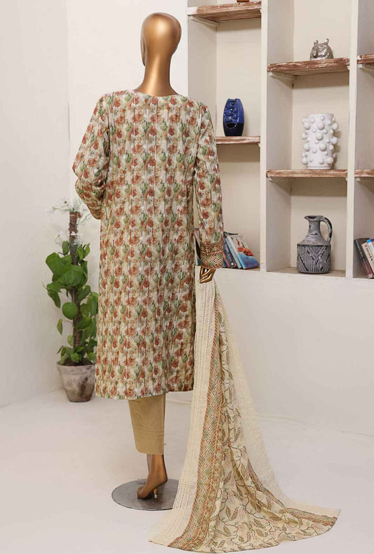 Dhagakari by HZ Textiles Embroidered Lawn Suit Unstitched 3 Piece DEC-1005- Summer Collection