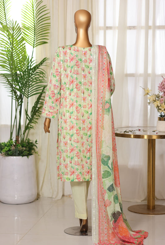 Dhagakari by HZ Textiles Embroidered Lawn Suit Unstitched 3 Piece DEC - 1075 Vol-03