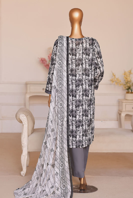 Dhagakari by HZ Textiles Embroidered Lawn Suit Unstitched 3 Piece DEC - 1077