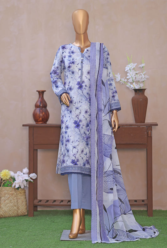 Dhagakari by HZ Textiles Embroidered Lawn Suit Unstitched 3 Piece DEC - 3121