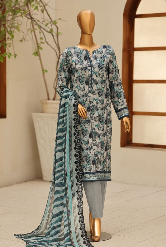 Dhagakari by HZ Textiles Embroidered Lawn Suit Unstitched 3 Piece DEC - 3122