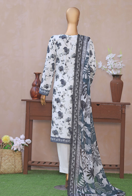 Dhagakari by HZ Textiles Embroidered Lawn Suit Unstitched 3 Piece DEC - 3124