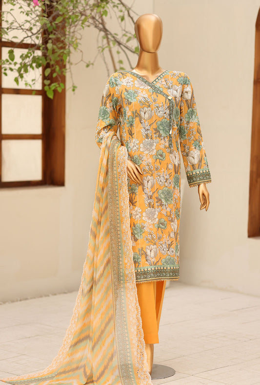 Dhagakari by HZ Textiles Embroidered Lawn Suit Unstitched 3 Piece DEC - 3129
