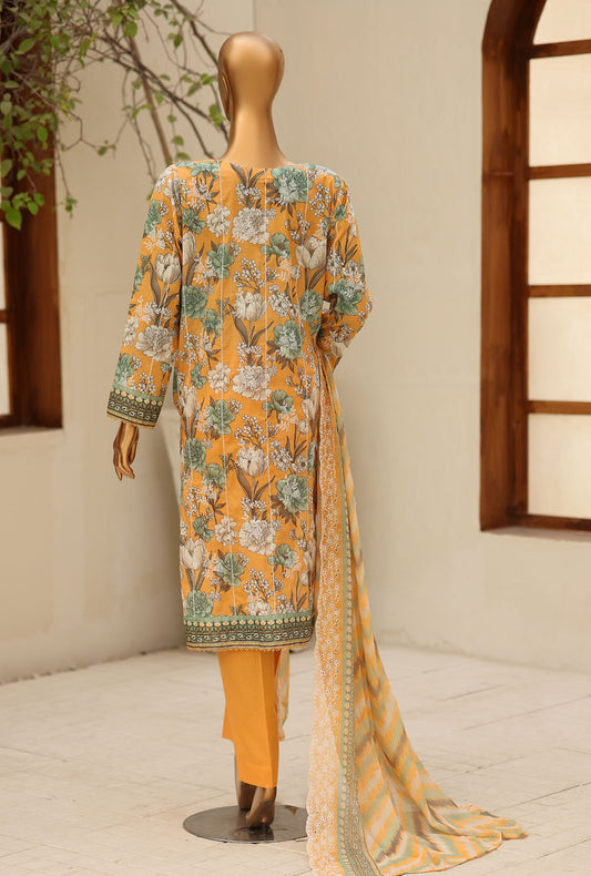 Dhagakari by HZ Textiles Embroidered Lawn Suit Unstitched 3 Piece DEC - 3129