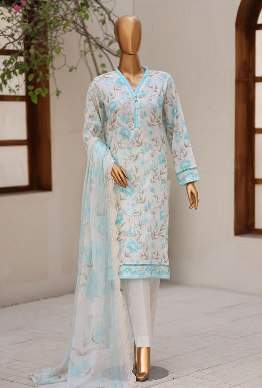 Dhagakari by HZ Textiles Embroidered Lawn Suit Unstitched 3 Piece DEC - 3131