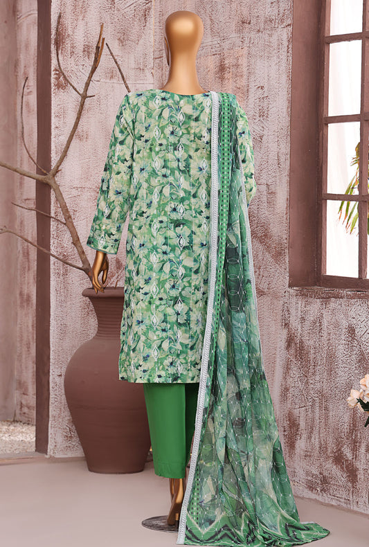 Dhagakari by HZ Textiles Embroidered Lawn Suit Unstitched 3 Piece DEC-597 - Summer Collection