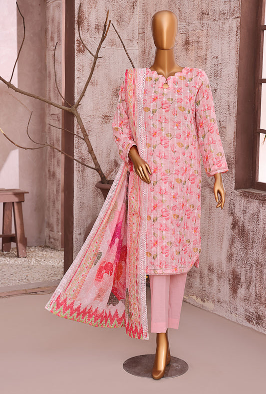 Dhagakari by HZ Textiles Embroidered Lawn Suit Unstitched 3 Piece DEC-599 - Summer Collection