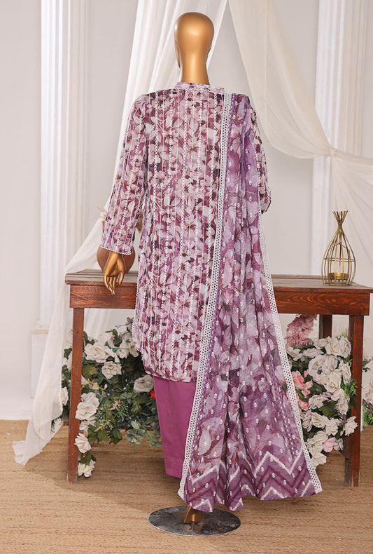 Dhagakari by HZ Textiles Embroidered Lawn Suit Unstitched 3 Piece DEC-600 - Summer Collection