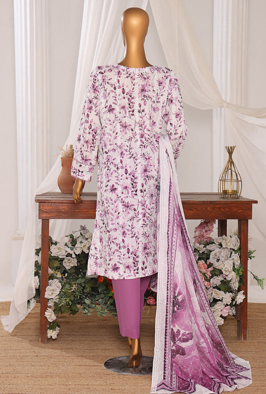 Dhagakari by HZ Textiles Embroidered Lawn Suit Unstitched 3 Piece DEC-605 - Summer Collection