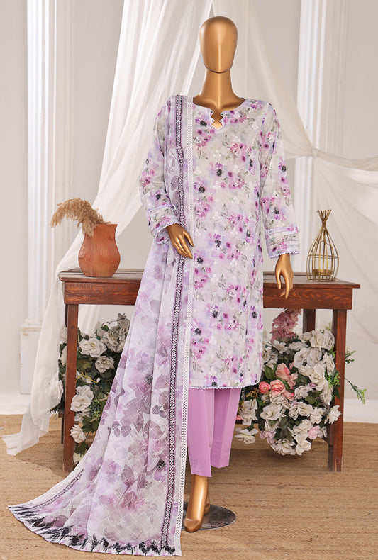 Dhagakari by HZ Textiles Embroidered Lawn Suit Unstitched 3 Piece DEC-601 - Summer Collection