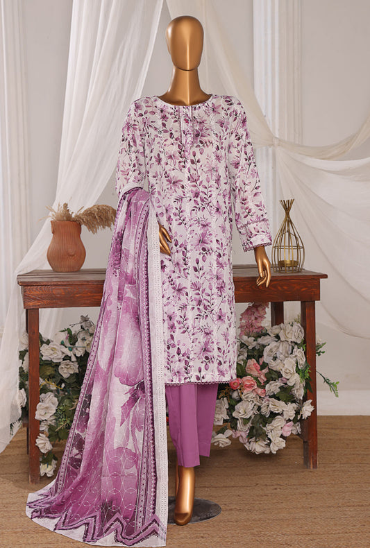 Dhagakari by HZ Textiles Embroidered Lawn Suit Unstitched 3 Piece DEC-605 - Summer Collection