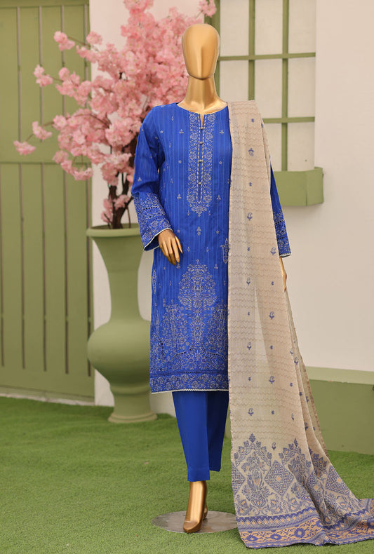 Dynasty by HZ Textiles Embroidered Lawn Suit 3 Piece Unstitched DEC - 7050