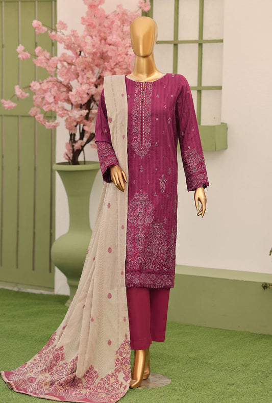 Dynasty by HZ Textiles Embroidered Lawn Suit 3 Piece Unstitched DEC - 7052