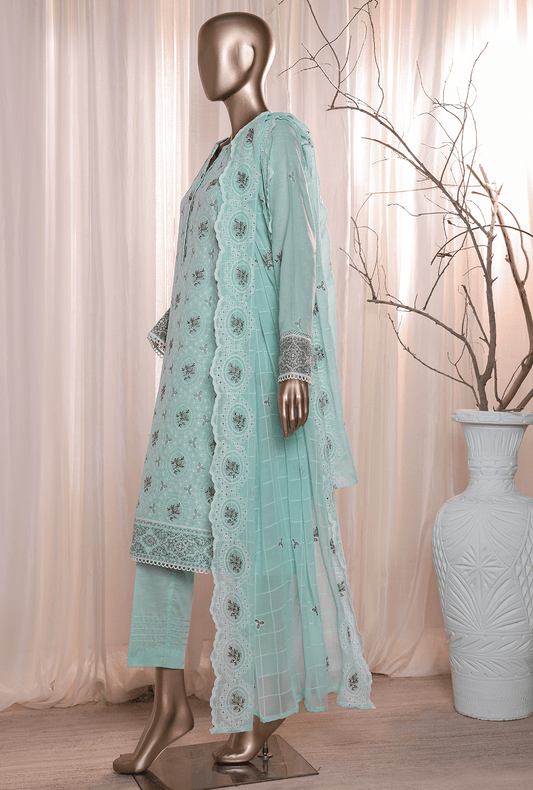 3 Piece Unstitched - Dastan Slub Lawn Embroidered Suit - DSE-S05B V2