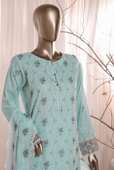 3 Piece Unstitched - Dastan Slub Lawn Embroidered Suit - DSE-S05B V2