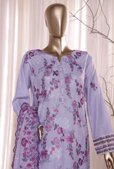 3 Piece Unstitched - Dastan Slub Lawn Embroidered Suit - DSE-S08 V2