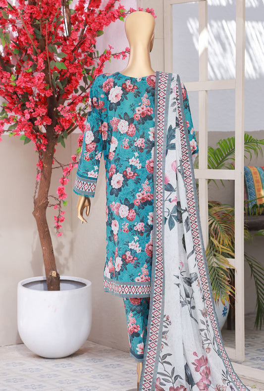 Elegant by HZ Textiles Embroidered Lawn Suit Unstitched 3 Piece EC-1014
