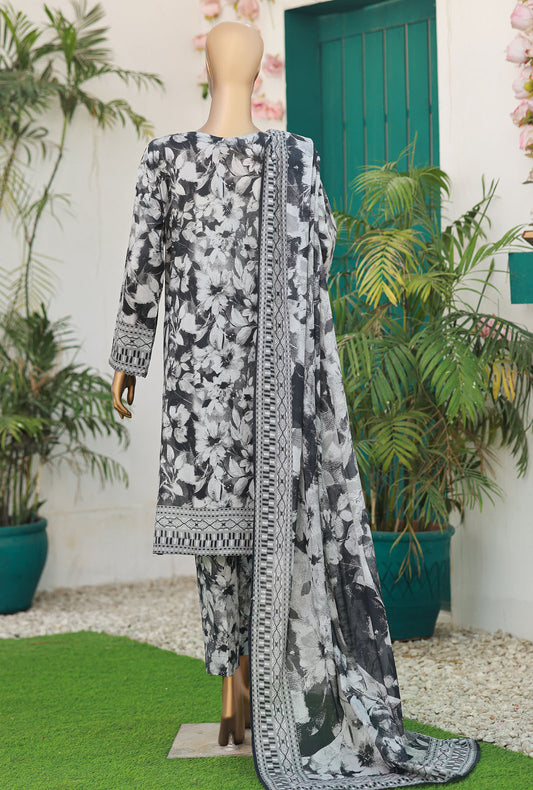 Elegant by HZ Textiles Embroidered Lawn Suit Unstitched 3 Piece EC-1020