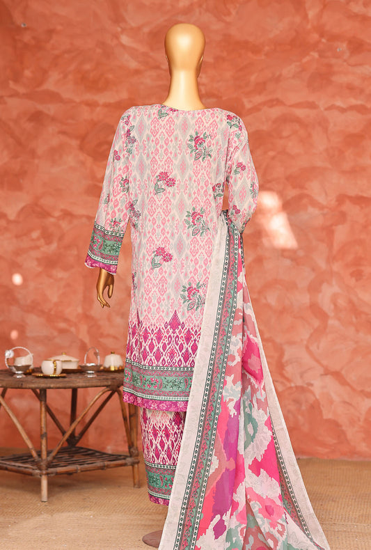Elegant by HZ Textiles Embroidered Lawn Suit Unstitched 3 Piece EC-1051 Vol-02