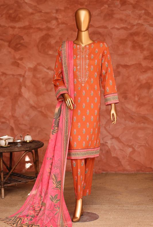 Elegant by HZ Textiles Embroidered Lawn Suit Unstitched 3 Piece EC-1056 Vol-02