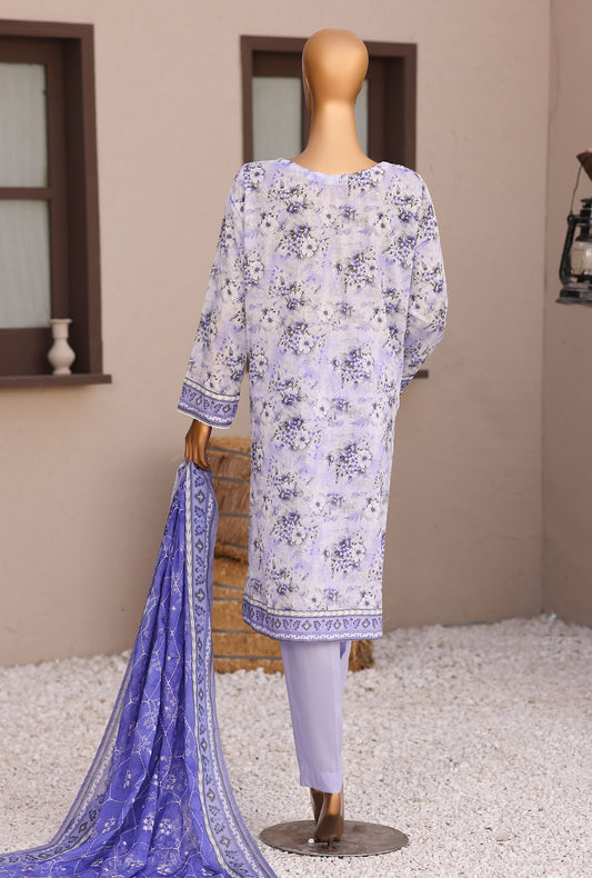 Elite by HZ Textiles Embroidered Lawn Unstitched 3 Piece Suit EC-1280