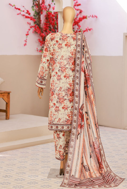 Elegant by HZ Textiles Embroidered Lawn Suit Unstitched 3 Piece EC-634