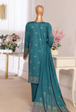 Exclusive by HZ Textiles Embroidered Lawn Suit Unstitched 3 Piece EJC - 7047