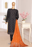 Exclusive by HZ Textiles Embroidered Lawn Suit Unstitched 3 Piece EJC - 7048