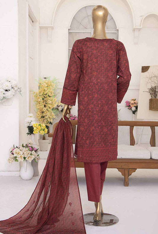 Elite by HZ Textiles Embroidered Lawn Unstitched 3 Piece Suit ELC-215 - Summer Collection