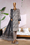 3 Piece Unstitched - Elite Chikankari Lawn Suit - ELC-235