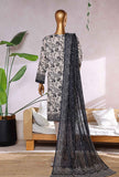 3 Piece Unstitched - Elite Chikankari Lawn Suit - ELC-235