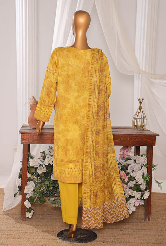 Elite by HZ Textiles Embroidered Lawn Unstitched 3 Piece Suit ELC-808 - Winter Collection