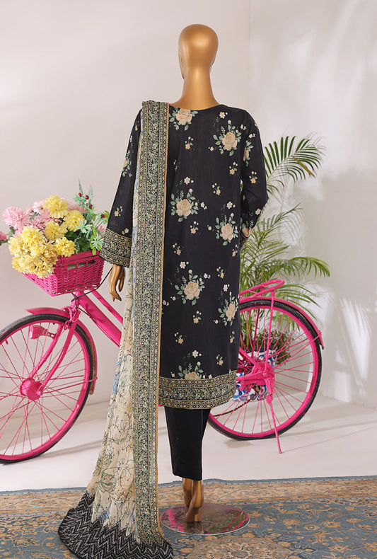 Elite by HZ Textiles Embroidered Lawn Unstitched 3 Piece Suit ELC-809 - Winter Collection