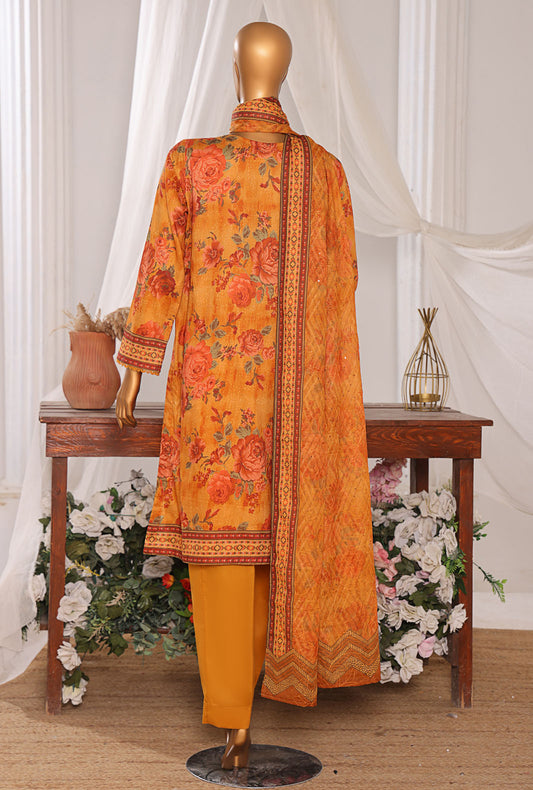 Elite by HZ Textiles Embroidered Lawn Unstitched 3 Piece Suit ELC-810 - Winter Collection