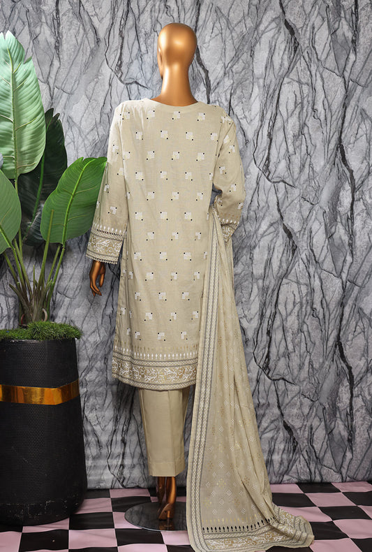 Exclusive Mid Summer by HZ Textiles Embroidered Cotton Suit Unstitched 3 Piece EMC-26 - Vol - 02
