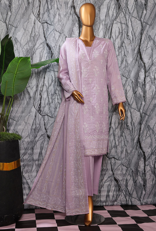 Exclusive Mid Summer by HZ Textiles Embroidered Cotton Suit Unstitched 3 Piece EMC-29 - Summer Collection
