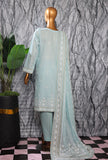 Exclusive Mid Summer by HZ Textiles Embroidered Cotton Suit Unstitched 3 Piece EMC-32 - Vol - 02
