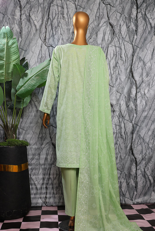 Exclusive Mid Summer by HZ Textiles Embroidered Cotton Suit Unstitched 3 Piece EMC-34 - Vol - 02