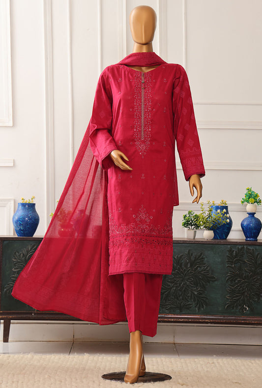 Exclusive Mid Summer by HZ Textiles Embroidered Cotton Suit Unstitched 3 Piece EMC-39 - Summer Collection
